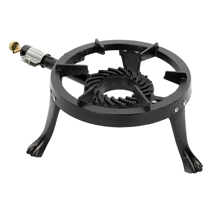 Pirostrie rotunda din fonta, 3 picioare, 1 robinet