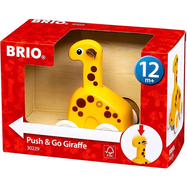 Jucarie Brio Push & Go - Girafa