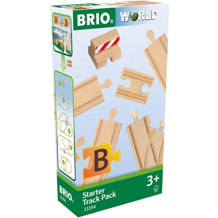 Комплект за игра Brio - Железопътни релси за начинаещи
