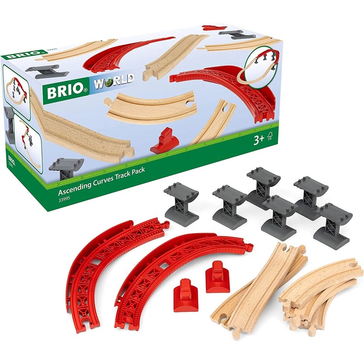 Комплект за игра Brio - Релси с изкачване