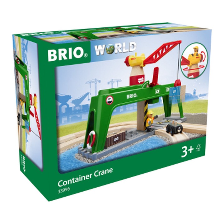 Играчка Brio - Кран с контейнер