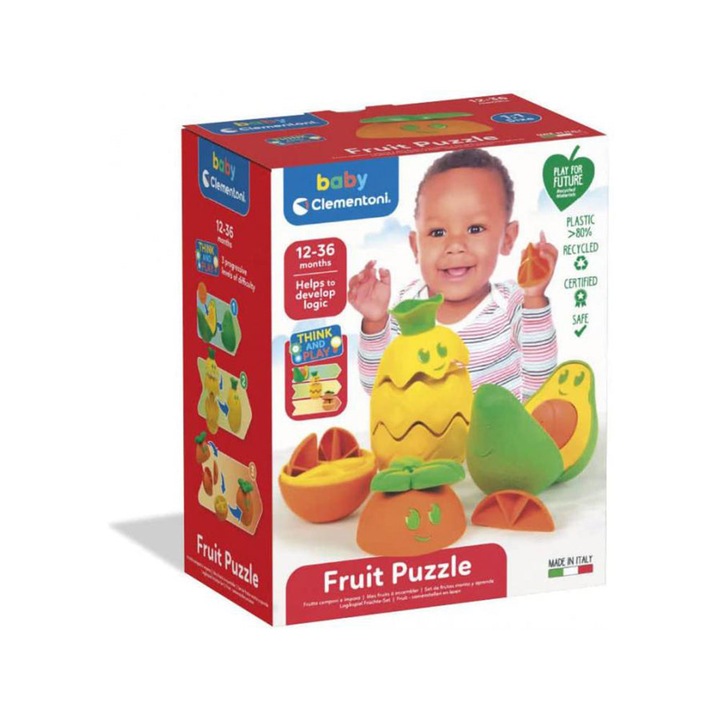 Бебешка играчка Baby Clementoni - Сглобете плодовете