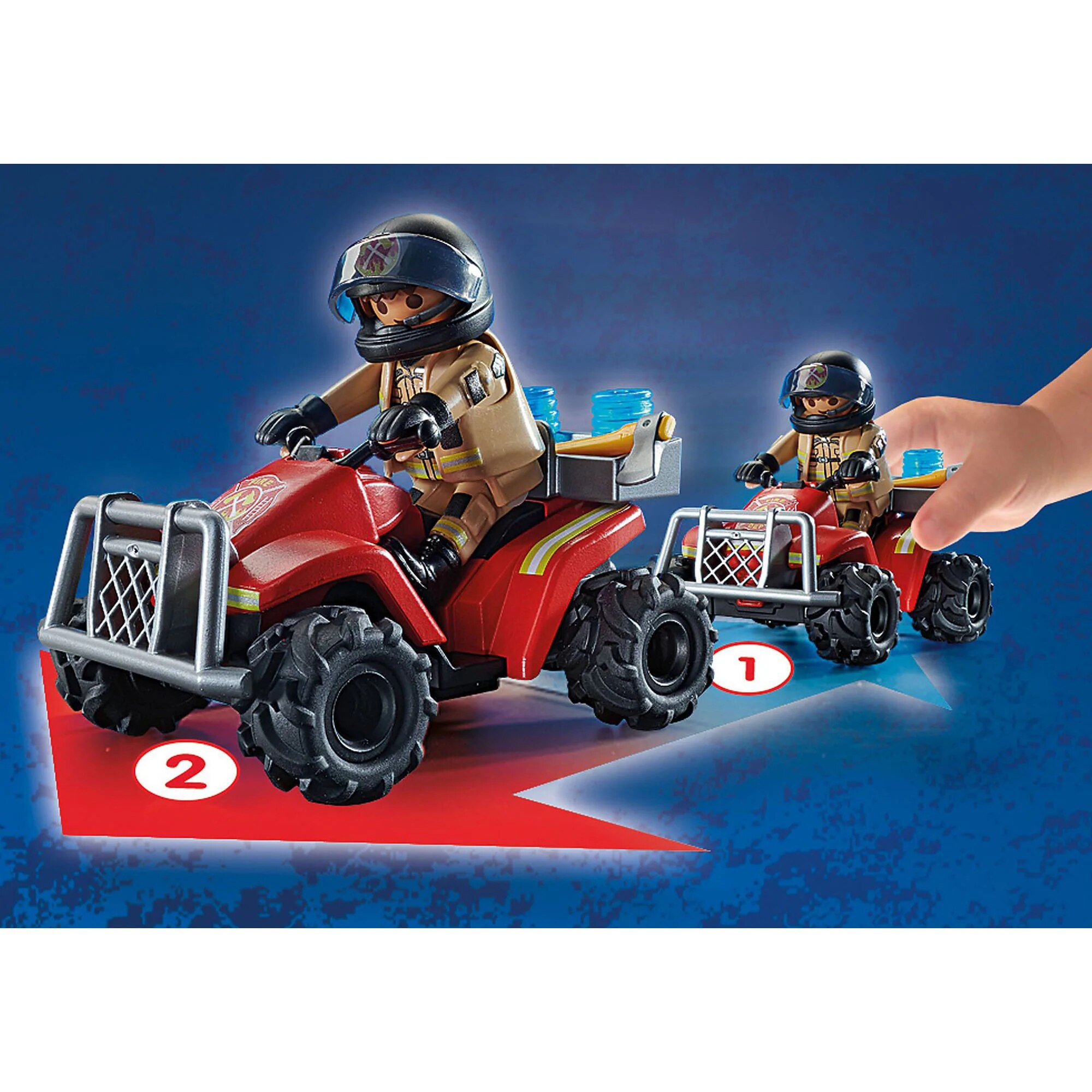 Figura Playmobil Pompiere Con Casco, Megafono Ed Estintore – Nuova