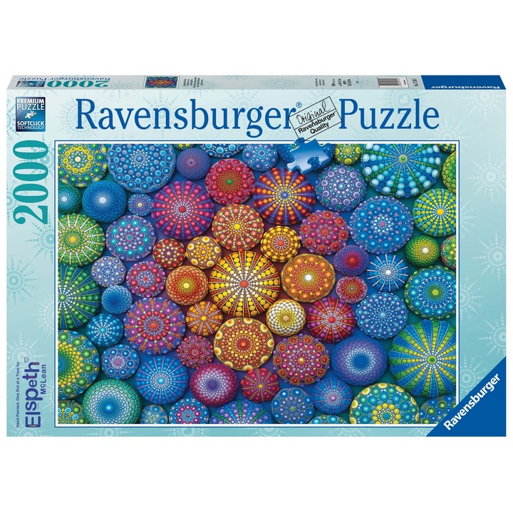 Пъзел Ravensburger - Мандала на дъгата, 2000 части