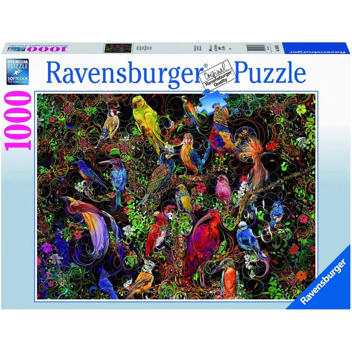 Puzzle Ravensburger - Arta pasarilor, 1000 piese