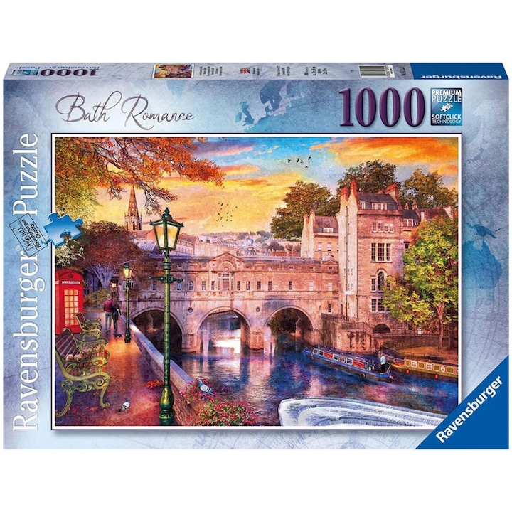 Puzzle Ravensburger - Romantikus csatorna, 1000 db