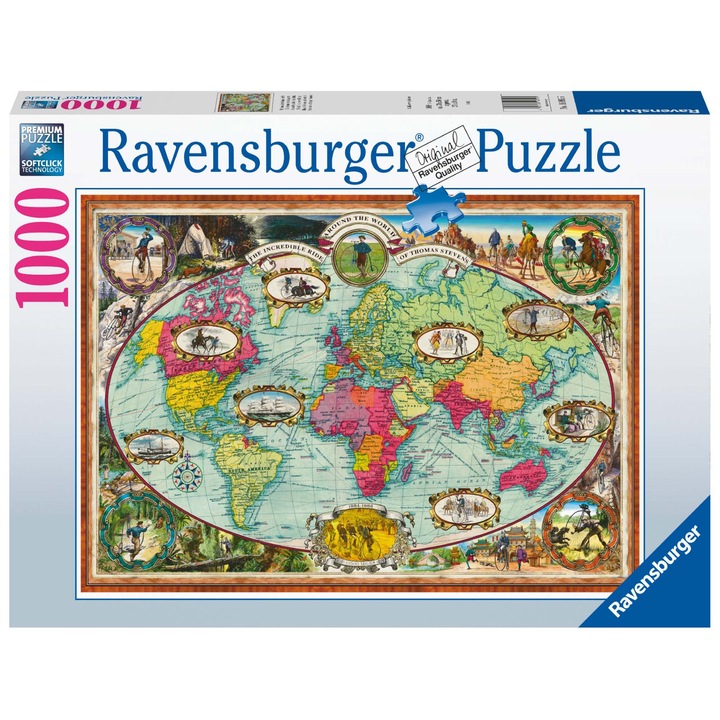 Puzzle Ravensburger - Harta lumii, 1000 piese