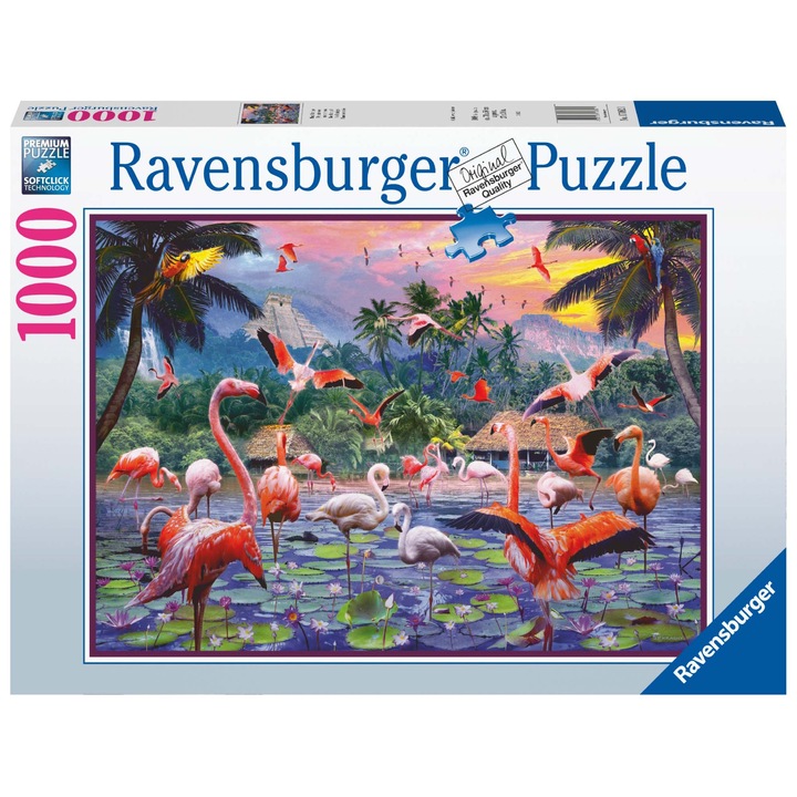 Puzzle Ravensburger - Flamingó, 1000 db
