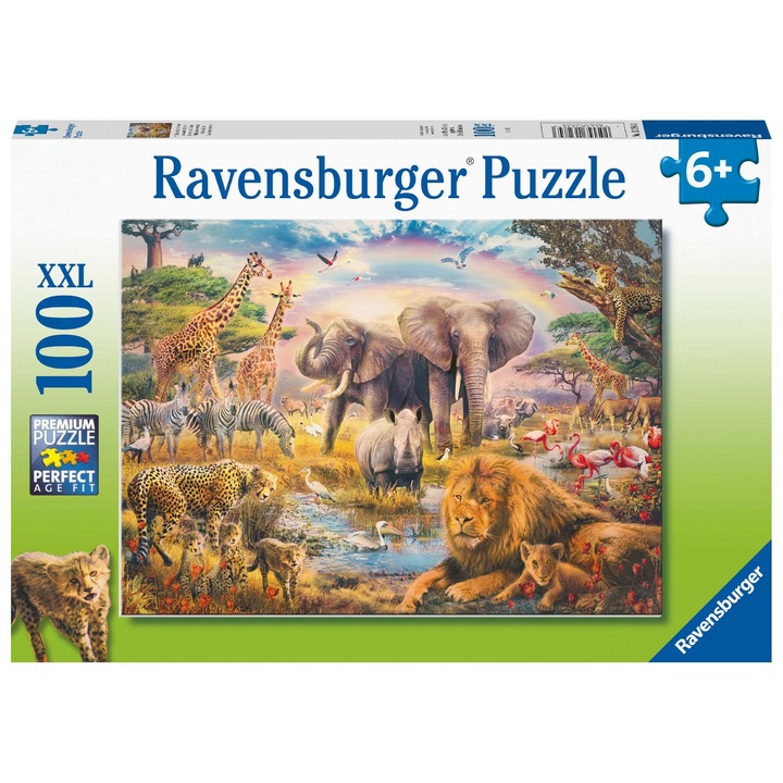 Пъзел Ravensburger XXL - Диви животни, 100 части
