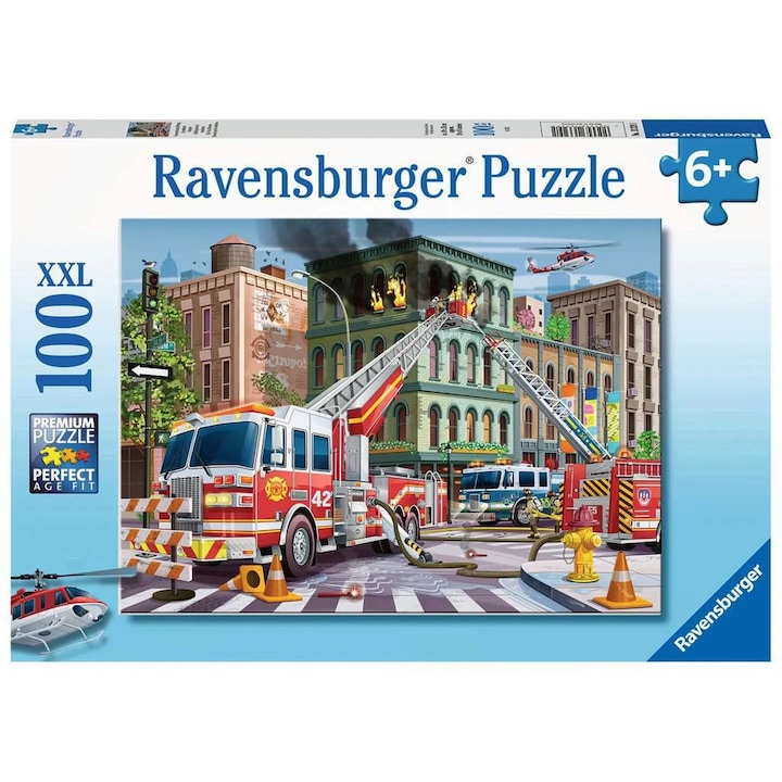 Ravensburger XXL puzzle - Tűzoltó autók, 100 darab