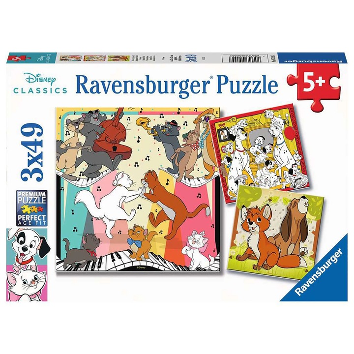 Puzzle Ravensburger - Disney,3 in 1, 3x49 piese