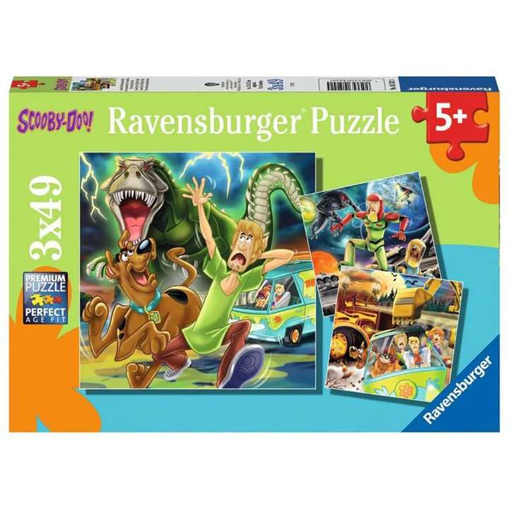 Puzzle Ravensburger - Scooby Doo, 3 in 1, 3x49 piese