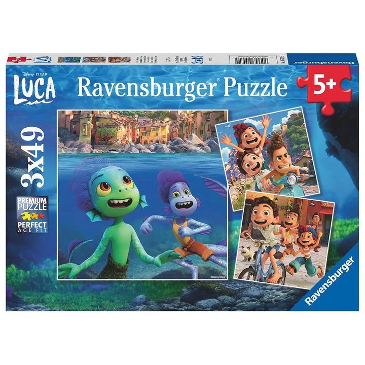 Пъзел Ravensburger - Disney Pixar: Luca, 3 in 1, 3x49 части