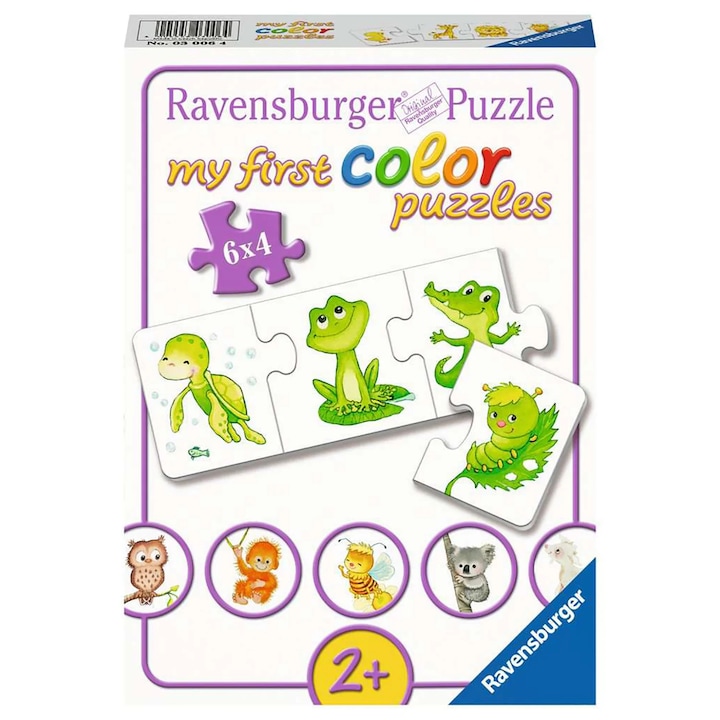 ΠΡΠ·Π΅Π» Ravensburger - ΠΠΎΡΡ ΠΏΡΡΠ²ΠΈ ΡΠ²Π΅ΡΠ΅Π½ ΠΏΡΠ·Π΅Π»: ΠΠ΅Π±Π΅ΡΠ° ΠΆΠΈΠ²ΠΎΡΠ½ΠΈ, 6x4 ΡΠ°ΡΡΠΈ