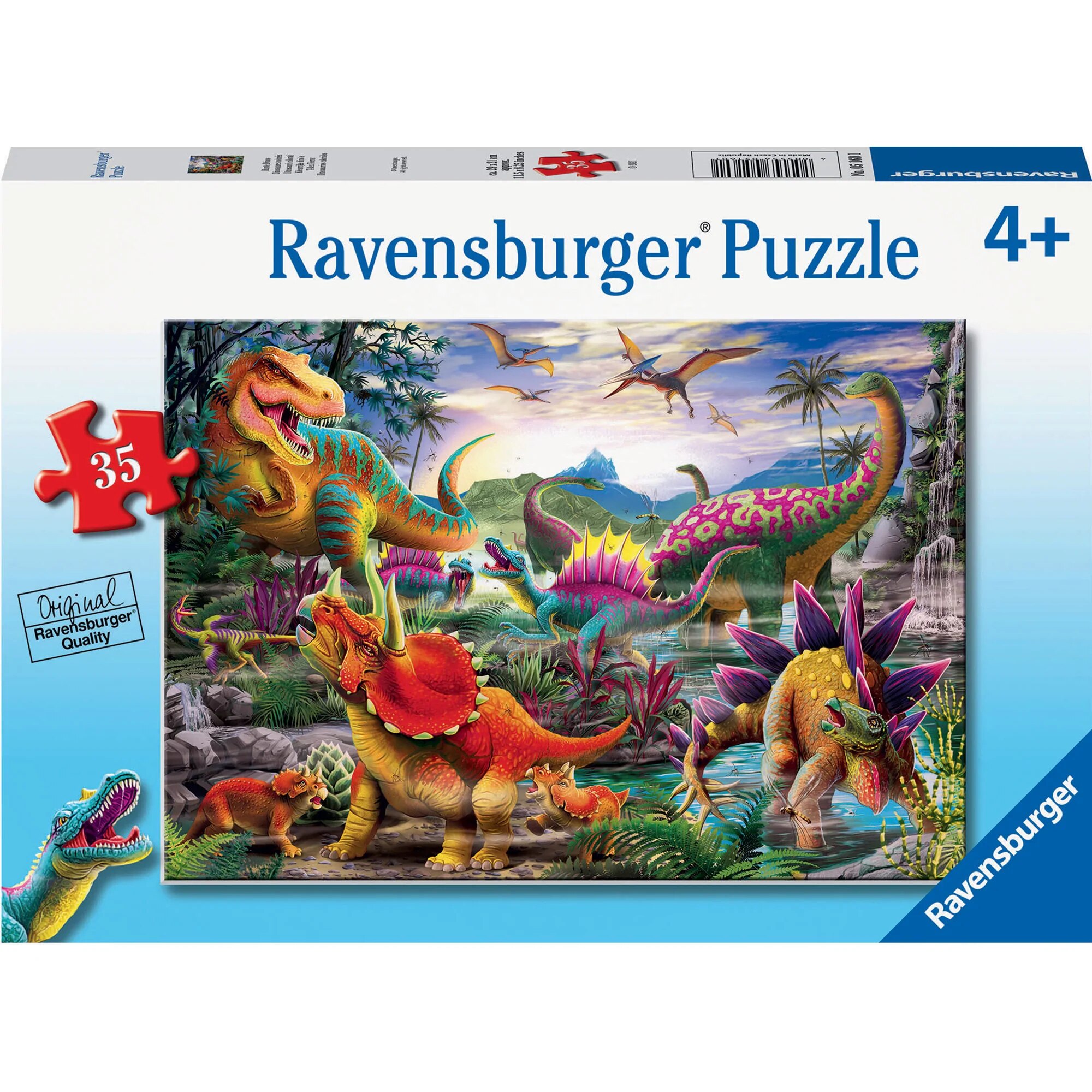 Puzzle Ravensburger - Atacul T-Rex, 35 piese