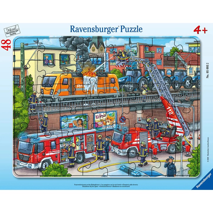 Puzzle Ravensburger - Misiunea de salvare a pompierilor, 48 piese