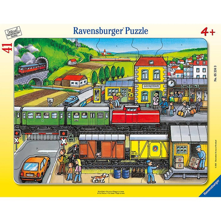 Пъзел Ravensburger - Пътуване с влак, 41 части