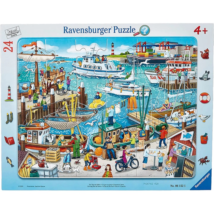 Puzzle Ravensburger - O zi in port, 24 piese