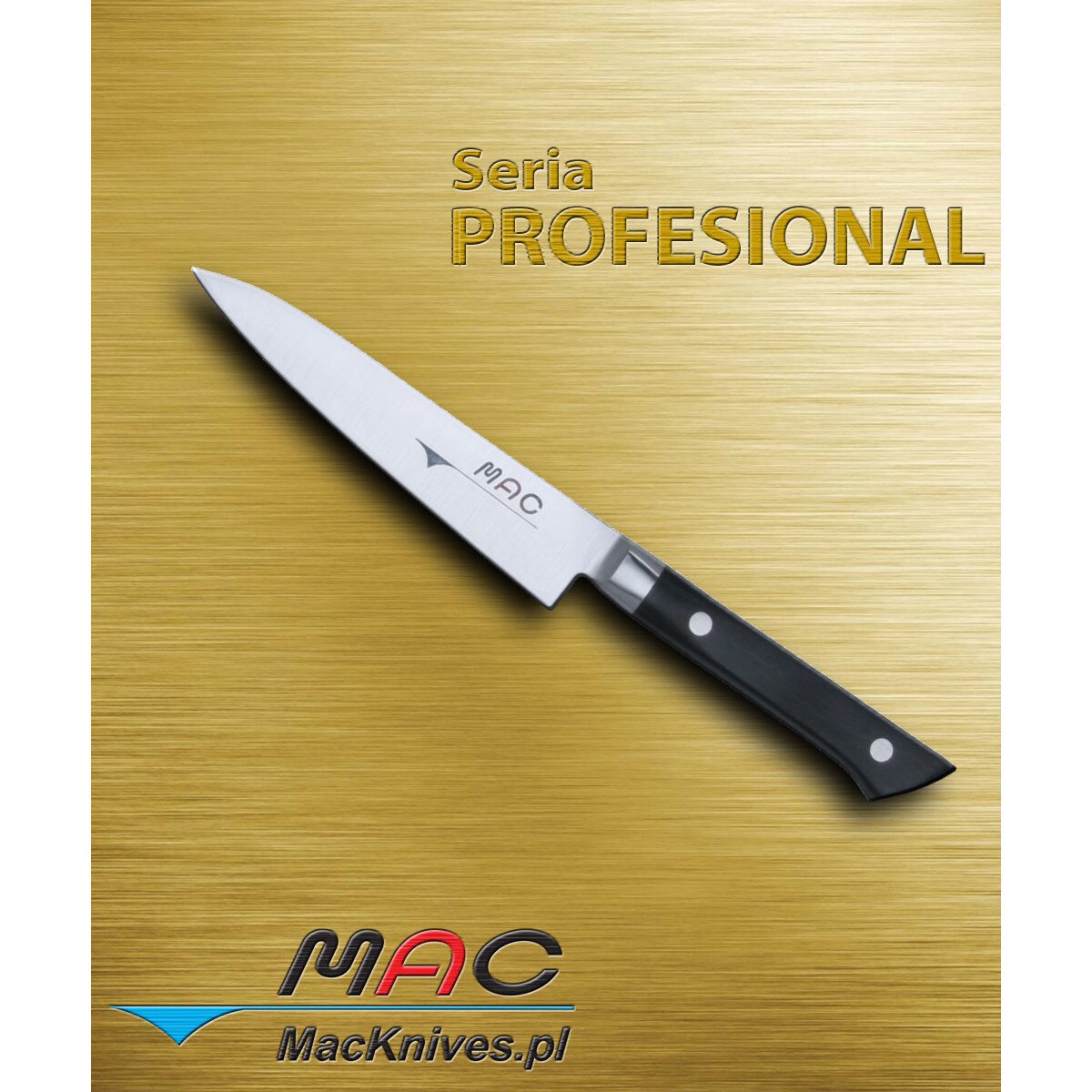 Cutit, Mac Knives, Otel, 22.5 cm, Negru eMAG.ro