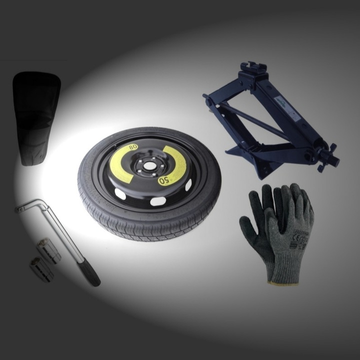 Комплект Резервна гума патерица LEXUS UX R18 5x114.3x60.1, гаечен ключ+ крик, калъф за крик