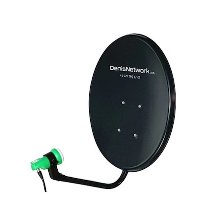 Antena de Satelit pentru TIR, Camion, Camping, 45 cm, cu Ventuza Dubla din Aluminiu, Lnb, Busola, Cablu 5m, Neagra