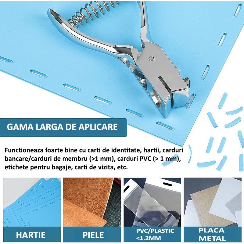 run out dentist Withered Perforator Bright Office pentru carduri, etichete, tip cleste, gaura 13x3  mm, metalic - eMAG.ro
