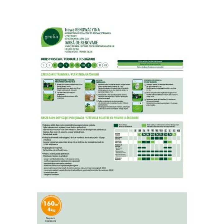 Seminte gazon renovator Geolia, 4 kg