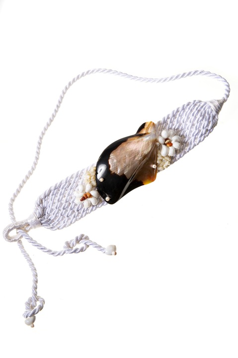 Колан за лятото Gloria Maris, Ръчна изработка, 2345s Бял, 110 см