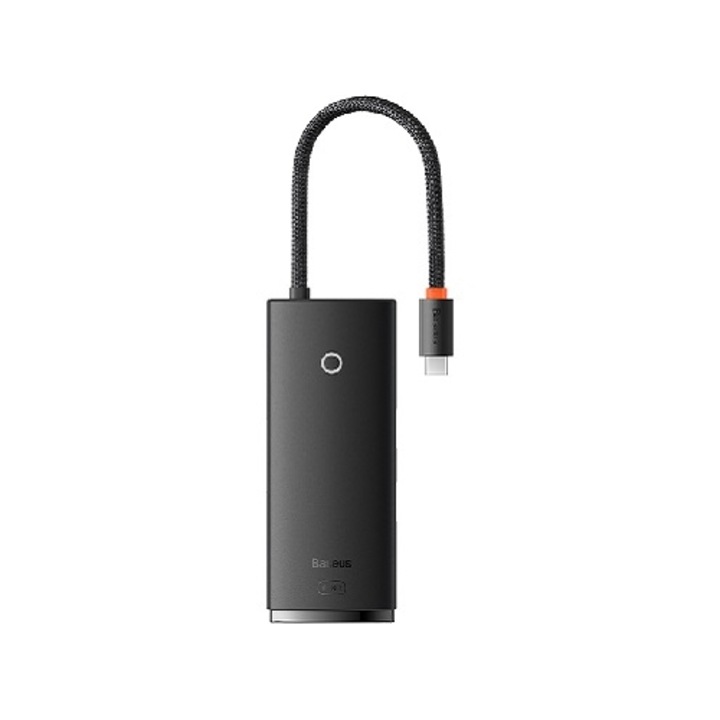 Baseus WKQX050101 6-in-1 adapter, 2 x USB 3.0 / USB-C / HDMI / PD / SD, microSD, fekete