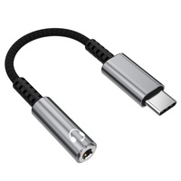 Adaptor audio USB Type C la Jack 3.5 mm CeruleTree, Argintiu