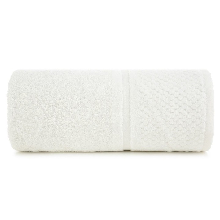 Prosop de mana Eurofirany IBIZA cu margine de catifea texturata grosgrain 30 x 50 cm crem