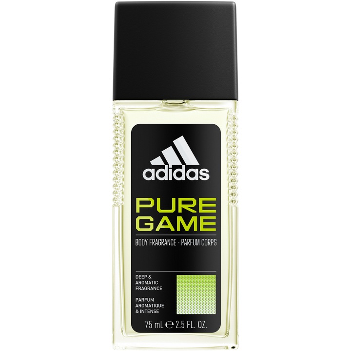Deodorant natural spray pentru corp Adidas Pure Game, Barbati, 75 ml