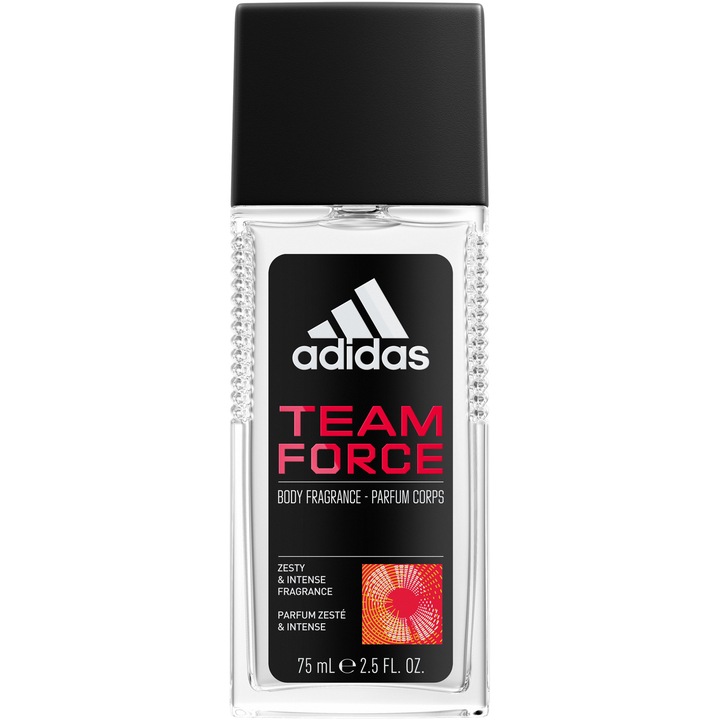 Deodorant natural spray pentru corp Adidas Team Force, Barbati, 75 ml