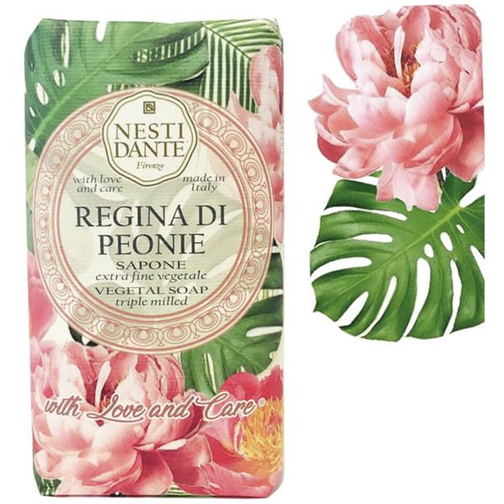 Натурален сапун Nesti Dante Regina di Peonie, аромат на божур, 250 гр
