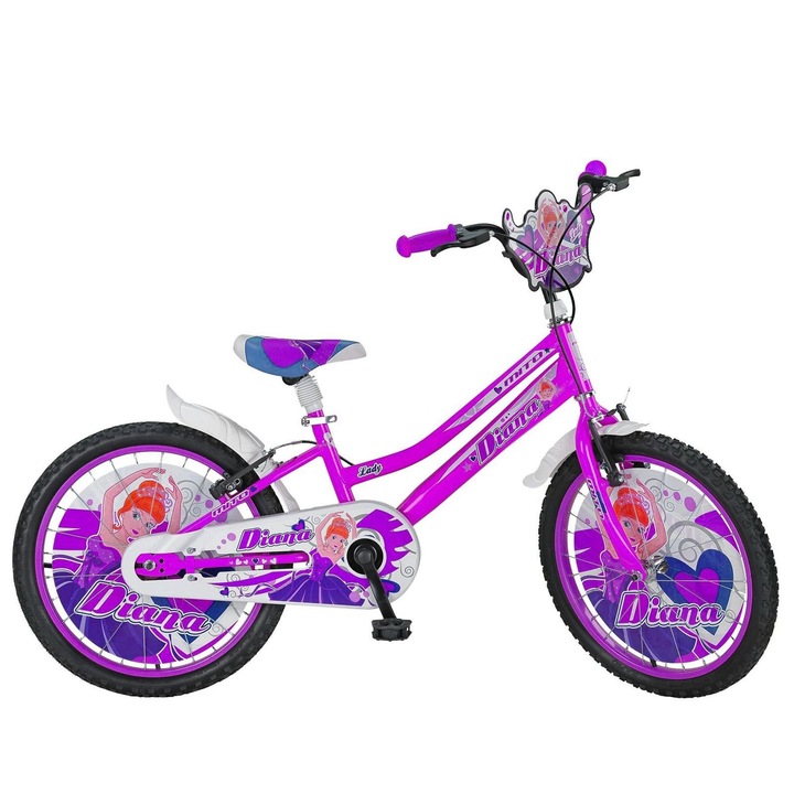 Bicicleta copii 20" MITO Diana, violet, varsta 7-10 ani