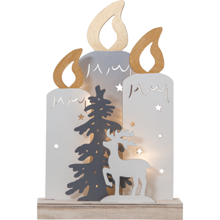 Decoratiune luminoasa de Craciun Star Trading, 22 x 34 x 6 cm, Multicolor