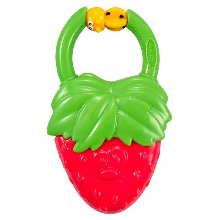 Jucarie gingivala Infantino cu vibratie Capsuna