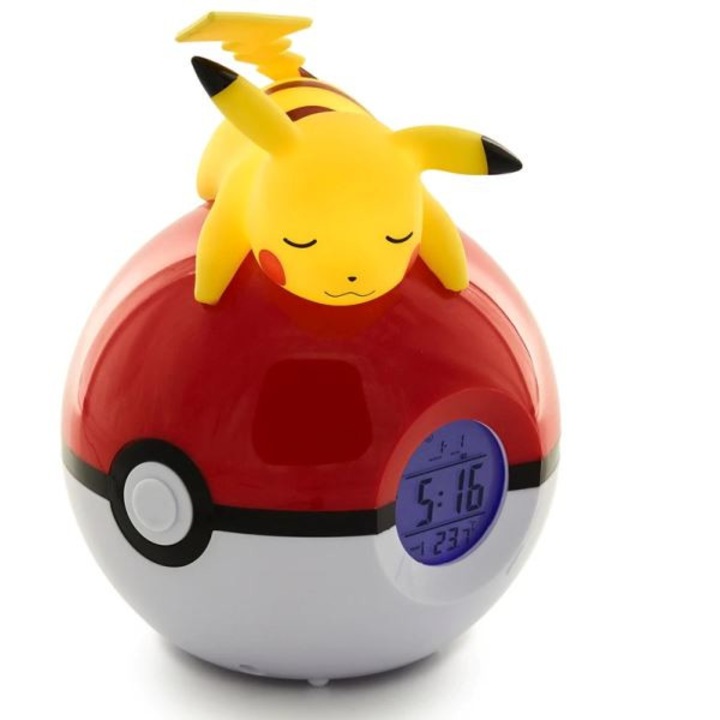 Radio cu ceas cu o lampa de noapte Pokémon Pikachu