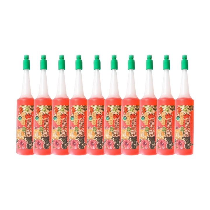 Set 10 Fiole Dr.Soil Drop-by-Drop pentru Muscate si Plante de balcon - supliment de hranire gata de utilizare, 32ml fiola