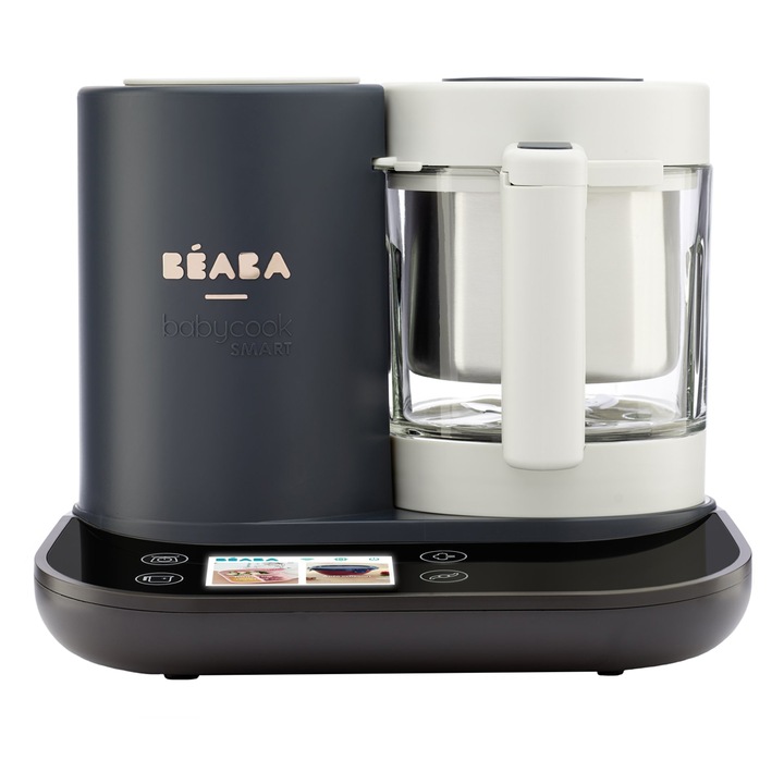 Кухненски робот Beaba, Babycook Smart, Wi-Fi, Черен/Сив