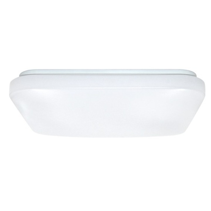 Plafoniera Slim Milky 12W, 230 x 230mm, 6500K, lumina rece