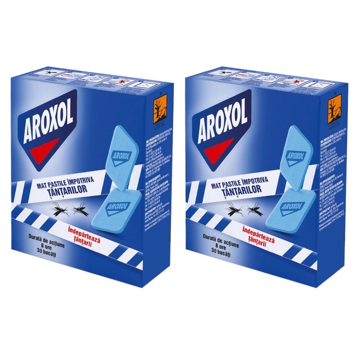 Pachet Pastile Impotriva Tantarilor Aroxol, 2 Cutii x 30 Bucati