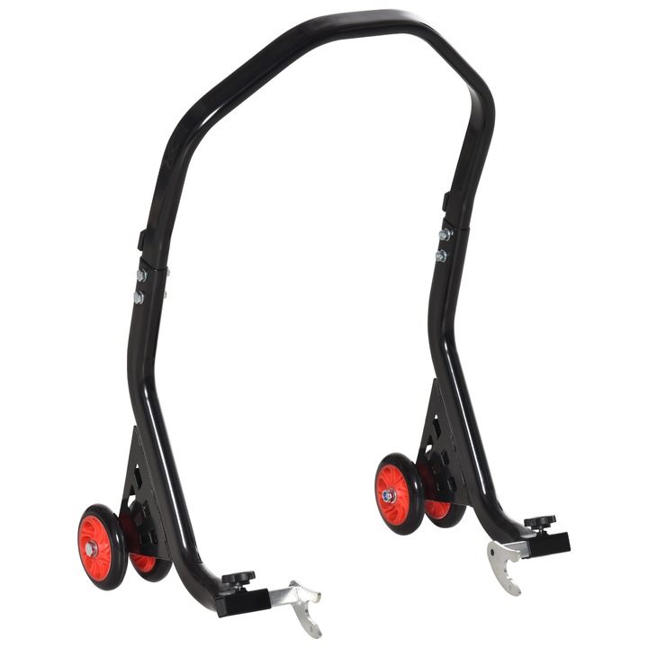 Stander spate motocicleta, Durhand, Universal, Reglabil, Max 200 kg, Negru/Rosu