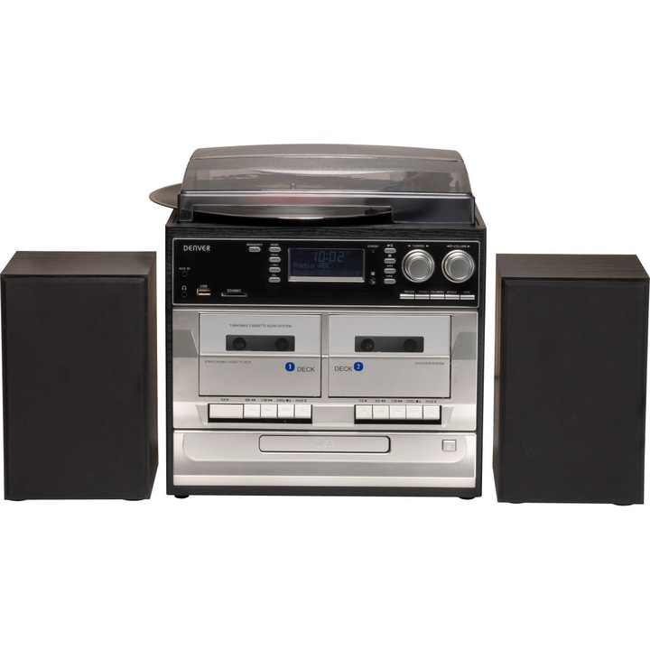 FM радио грамофон, CD плейър, MP3 плейър, касетофон Denver MRD-166