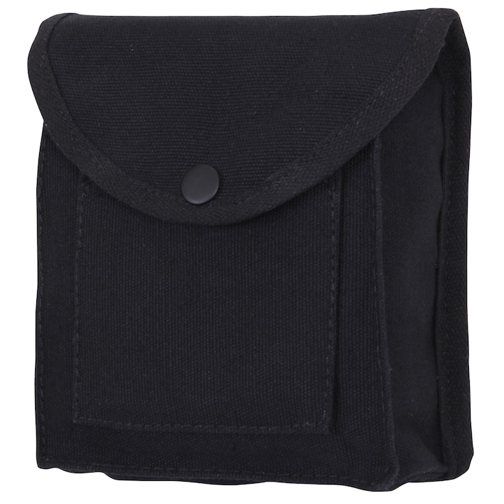 Etui Multifunctional, Canvas, Atasabil la curea, Nergru, Marime 18 cm X 15 cm X 5 cm