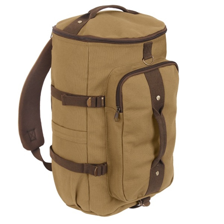 ROTHCO Táska/hátizsák kettős funkcióval, férfi, sporthoz/utazáshoz, coyote brown, mérete 50 cm X 28 cm