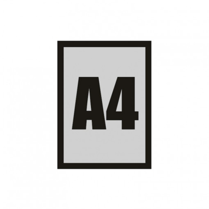 Rama magnetica autoadeziva A4 neagra-210x297mm