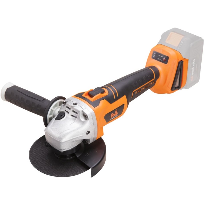 Sarokcsiszoló akkumulátor és kefe nélküli töltő nélkül, Evotools, 681177, 125 mm