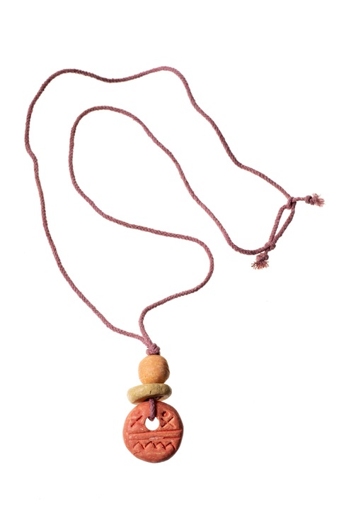 Колие Gloria Maris, Ръчна изработка, Регулируем, Корал/Оранжев, TPrl657