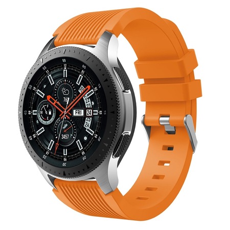 Силиконова каишка, съвместима с Samsung Galaxy Watch, 46 мм, оранжева ...